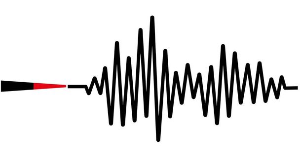 Φόντο σεισμού. σεισμογράφημα για σεισμική μέτρηση. - Διάνυσμα, εικόνα