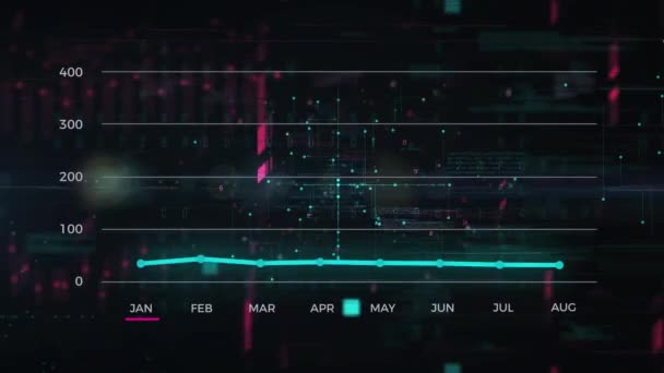 Animoitu BG nouseva kaavio osoittaa nousu ja lasku markkinoilla. - Materiaali, video