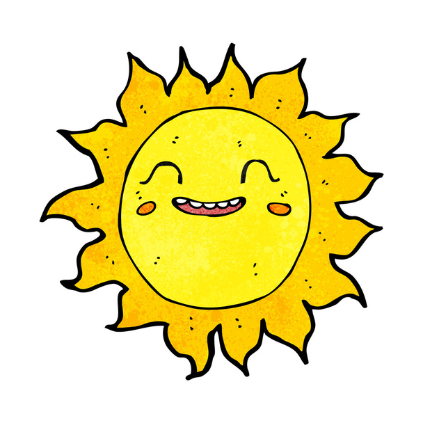cartoon happy sun - Vector, Image