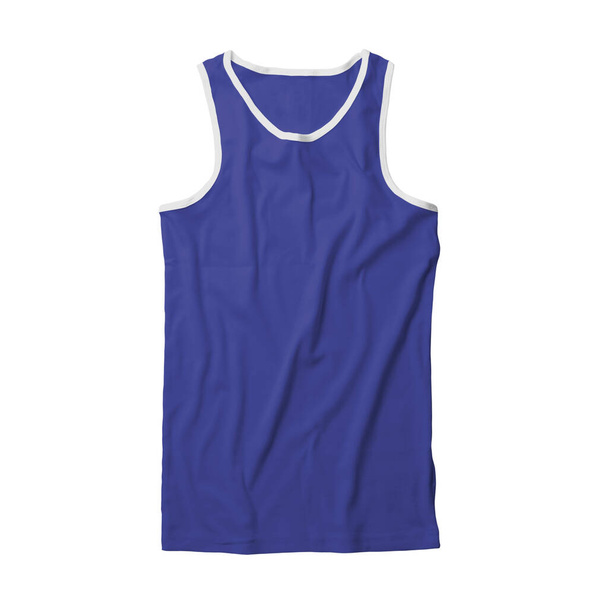 Mostra il tuo design come un professionista utilizzando questa maglietta con vista frontale Maschio Tank Top Mock Up In Royal Blue Colore. - Foto, immagini
