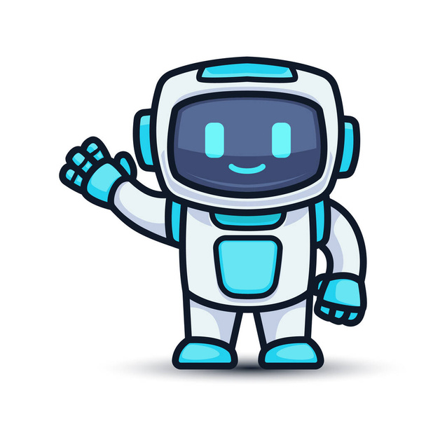 illustration de conception de mascotte mignonne robot - Vecteur, image
