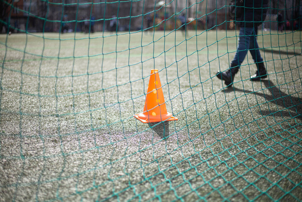 Football net. Training field. Playground.  - Foto, Bild