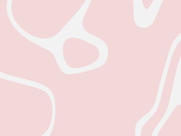 Pastellrosa und weißer Ton mit zufälligen Formen und Linien abstrakter Hintergrund. - Vektor, Bild