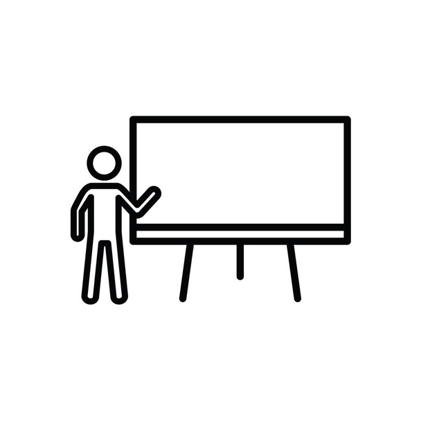 Illustration Graphique vectoriel de l'icône du tableau noir. Convient pour la salle de classe, étude, apprentissage, enseignement, leçon, etc.. - Vecteur, image