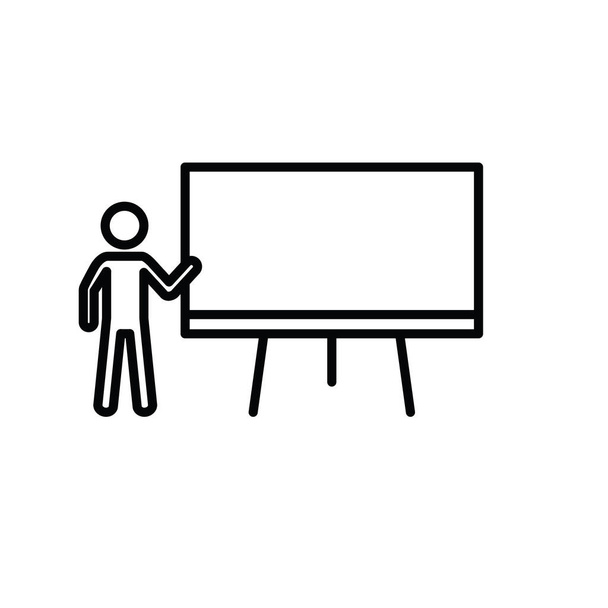 Illustratie vectorgrafiek van blackboard icoon. Geschikt voor klaslokaal, studie, leren, lesgeven, les etc.. - Vector, afbeelding