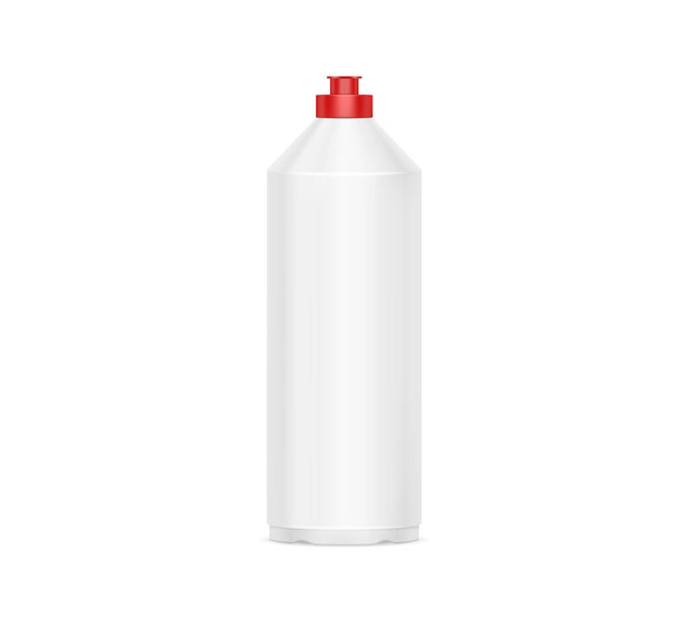 Biała butelka kontenerowa izolowana na białym tle - Zdjęcie, obraz