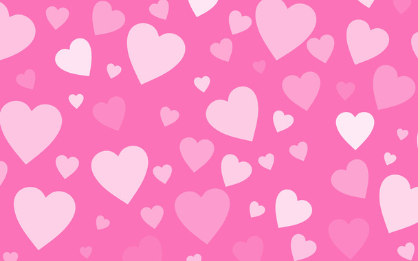 Pink wallpaper with white hearts - Foto, immagini