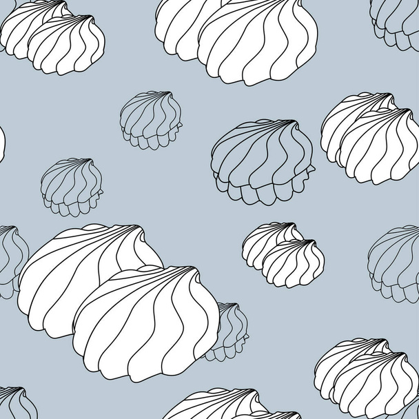 Vector background with contour zephir. Seamless pattern - ベクター画像