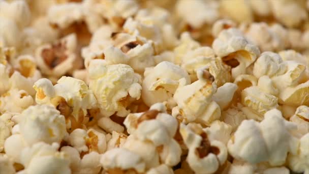 salted popcorn background close up - Video