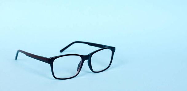 Black classic eyeglasses, medicine contact goggless. - Fotografie, Obrázek