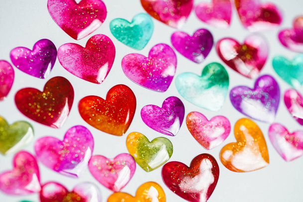 Love valentine's banner with hearts. Lovers heart concept. Valentines Day. Hearts Pattern. - Φωτογραφία, εικόνα