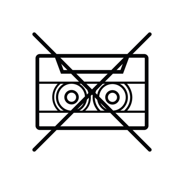 Illustratie vectorgrafiek van cassette icoon. Geschikt voor 80s, 90s, vintage etc. - Vector, afbeelding