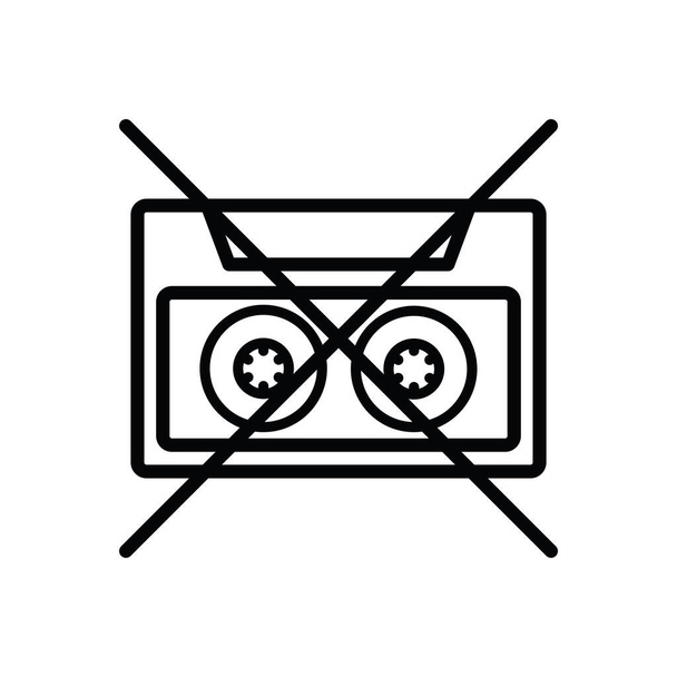 Ilustrační vektorová grafika ikony kazety. Vhodné pro 80. léta, 90. léta, ročník apod.. - Vektor, obrázek