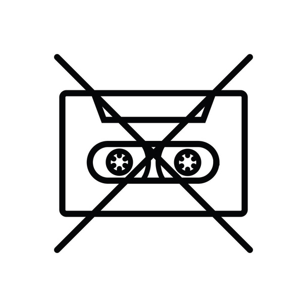 Illustration Graphique vectoriel de l'icône de la cassette. Convient pour les années 80, 90, vintage, etc.. - Vecteur, image
