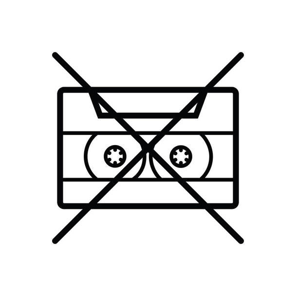 Иллюстрационный векторный рисунок иконки кассеты. Подходит для 80-х, 90-х, винтажных и т.д.
. - Вектор,изображение