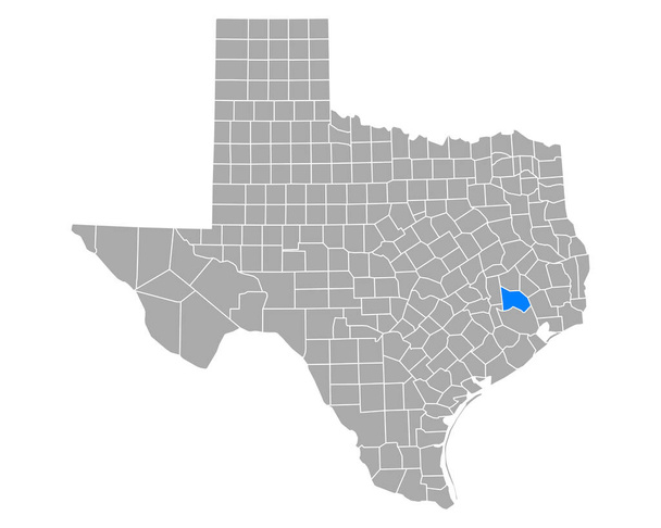 Map of Montgomery in Texas - Vector, Image