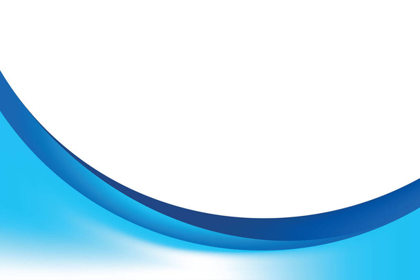 Αφηρημένη ομαλή μπλε λευκό καμπυλωτό φόντο σχεδιασμό πρότυπο διάνυσμα, Cyan Business θολό φόντο με αντίγραφο χώρου για κείμενο - Διάνυσμα, εικόνα