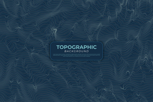 Topographic Contour Map with Colored Lines and Dark Background - Vector, Image
