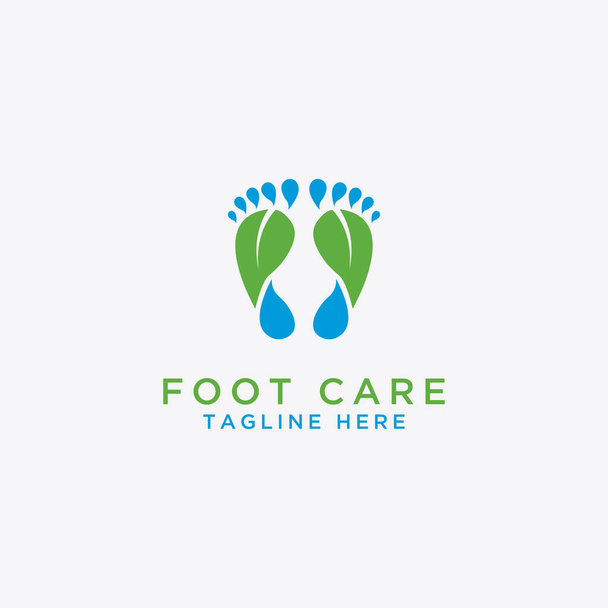 足のケアデザインと足の健康のロゴ-ベクトル - ベクター画像