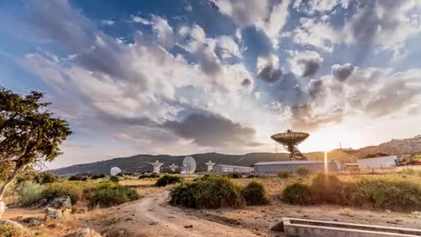 Timelapse NASA radio telescope in Madrid Robledo de Chavela deep space network - Footage, Video