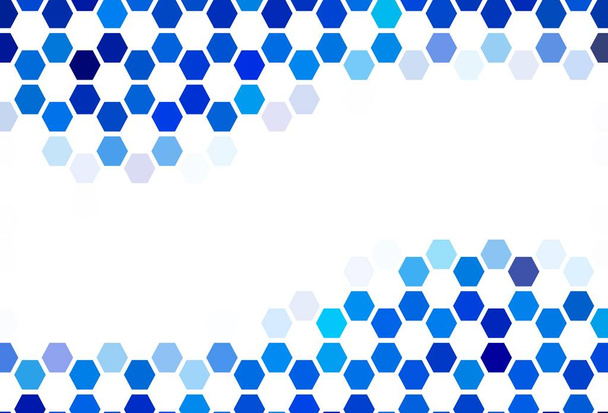 Azul claro, modelo de vetor verde em estilo hexagonal. hexágonos coloridos no fundo borrão. Design para cartazes do site, banners
. - Vetor, Imagem