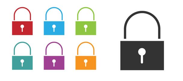 Fastened padlock or lock icon 3d realistic Vector Image
