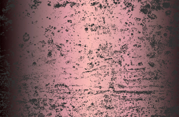 落ち込んだコンクリートの質感と豪華な黄金のピンクの金属グラデーションの背景。ベクターイラスト - ベクター画像