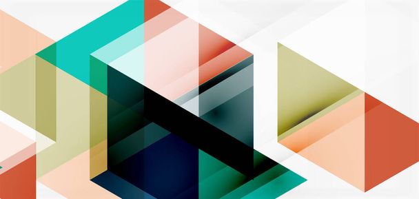 Geometric abstract background, mosaic triangle and hexagon shapes. Trendy abstract layout template for business or technology presentation, internet poster or web brochure cover, wallpaper - Vector, Image