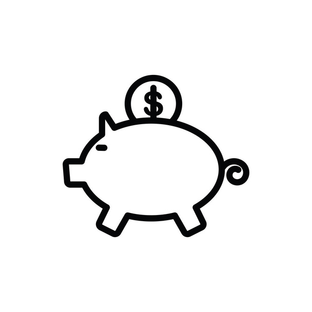 Illustrazione grafica vettoriale dell'icona del salvadanaio. Adatto per salvare, banche, investimenti, finanziari ecc. - Vettoriali, immagini