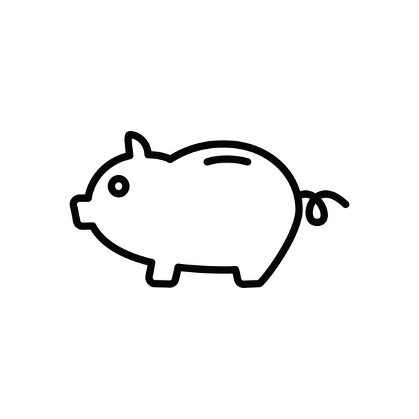 Illustration Vektorgrafik des Sparschweinsymbols. Fit für Sparen, Banken, Investitionen, Finanzen usw.. - Vektor, Bild