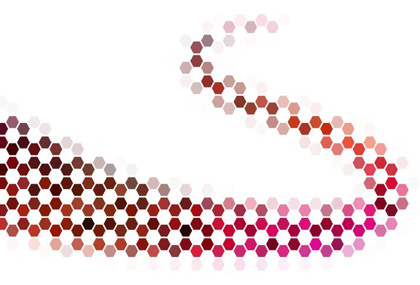 Modelo de vetor rosa claro em estilo hexagonal. Ilustração com conjunto de hexágonos coloridos. Design para cartazes do site, banners
. - Vetor, Imagem