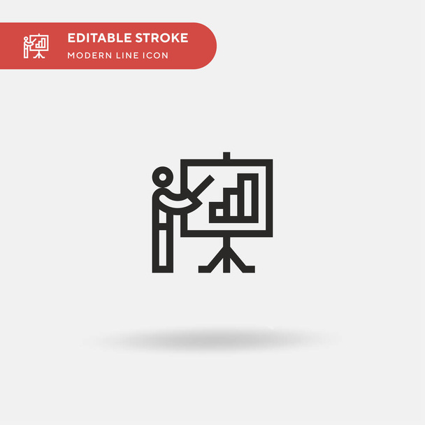 Lecture Simple vector icon. Illustration symbol design template for web mobile UI element. Perfect color modern pictogram on editable stroke. Lecture icons for your business project - Vector, Image
