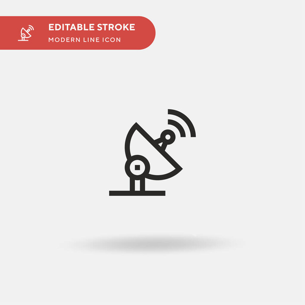 Antenna Simple vector icon. Illustration symbol design template for web mobile UI element. Perfect color modern pictogram on editable stroke. Antenna icons for your business project - Vector, Image