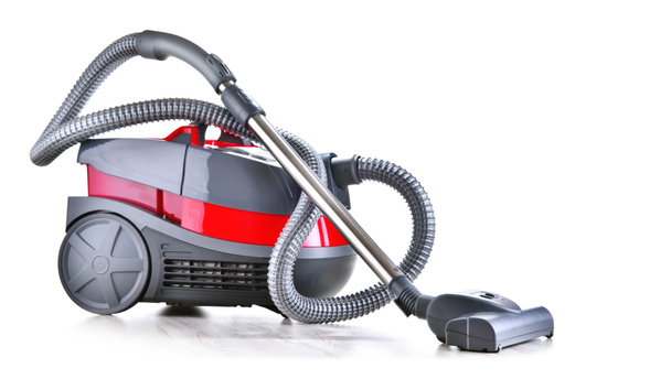 Canister vacuum cleaner for home use isolated on white. - Φωτογραφία, εικόνα