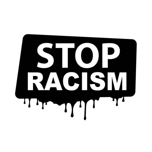 parar sinal racismo no fundo branco - Vetor, Imagem
