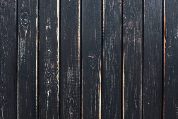 Shabby dark wooden table surface. Black wood background or texture  - Fotó, kép