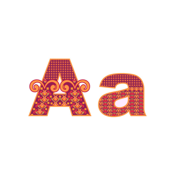 Vector abstracto letra A con patrón ornamental
. - Vector, imagen
