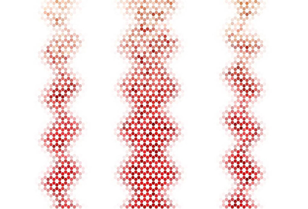 Светло-оранжевый векторный узор с красочными шестиугольниками. Иллюстрация цветных шестиугольников на поверхности размытия. Дизайн для рекламы вашего бизнеса. - Вектор,изображение