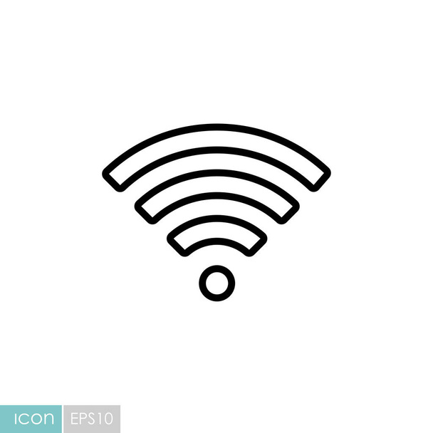 Wi Fi wireless network flat vector icon. Graph symbol for telecommunication web site and apps design, logo, app, UI - Vector, Image