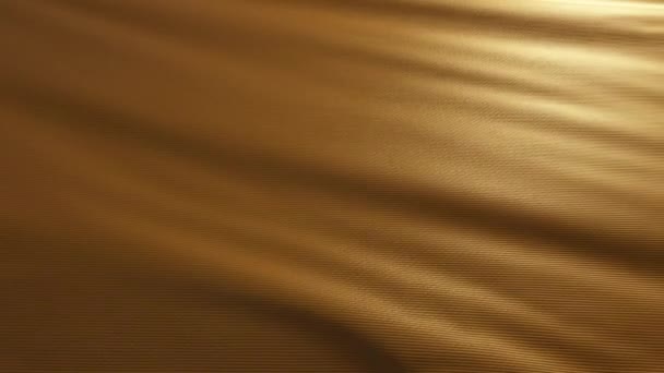 抽象的な布の動きの背景。風には茶色の革の生地が吹いている。シームレスループ3Dレンダリング - 映像、動画