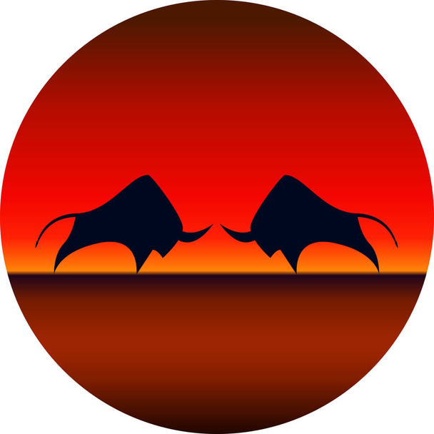 Vector of a bull design Logo, Symbol. Animal. Wildlife. Easy editable layered vector illustration. - Vector, Image