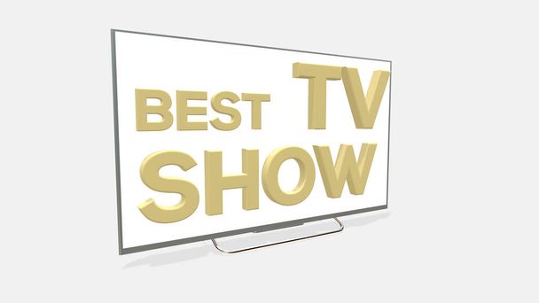 Miglior TV Mostra emblema disegno illustrazione su sfondo bianco - Foto, immagini