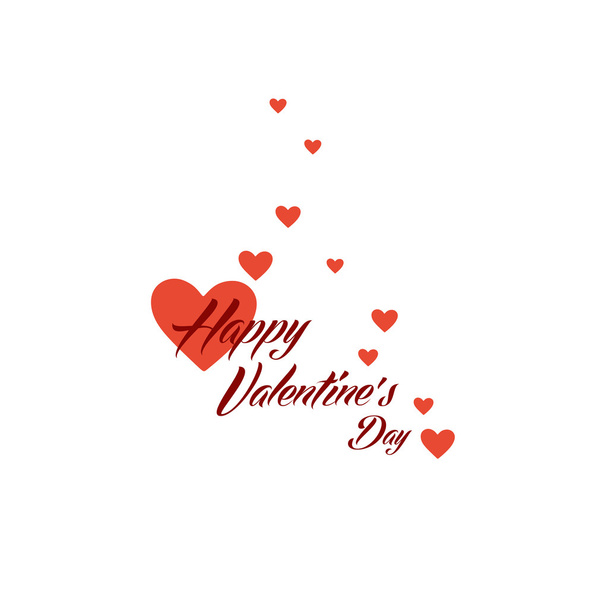 Happy valentines day card - Vector, imagen