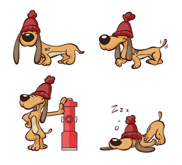 roztomilý hnědý pes - Vektor, obrázek
