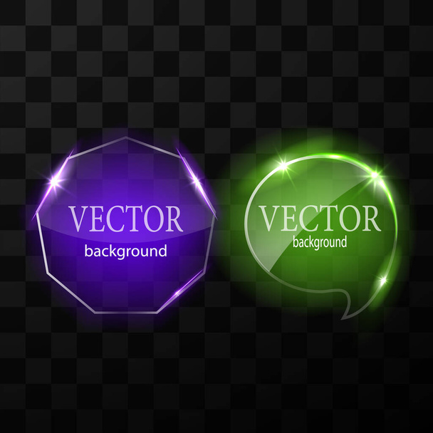 Glass vector button plane. Easy editable background - Vettoriali, immagini