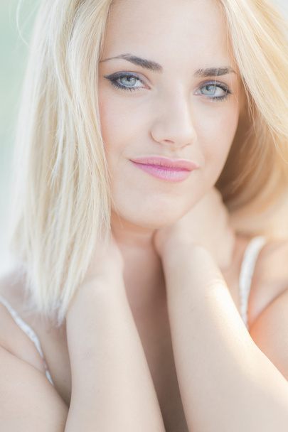 Portrait of the young blond woman - Fotó, kép