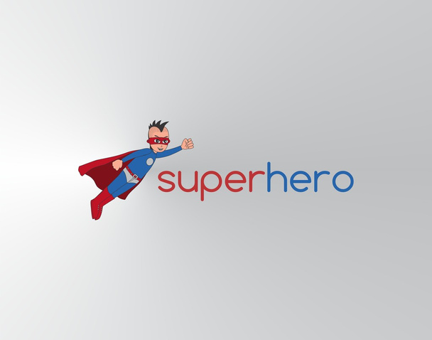 Superhéroe cómico de dibujos animados
 - Vector, Imagen