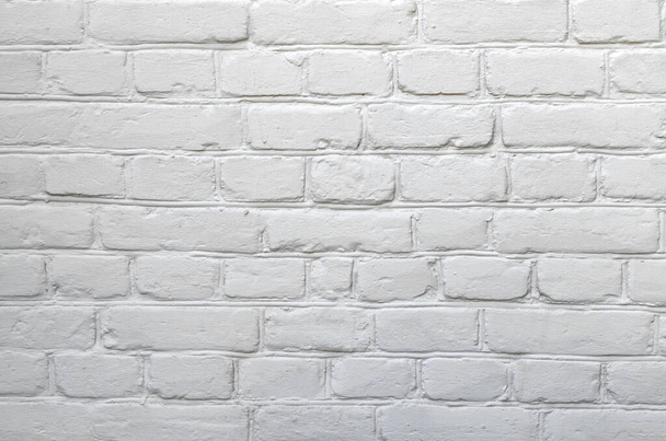 tło z białą ścianą, malowane cegły zbliżenie - Zdjęcie, obraz