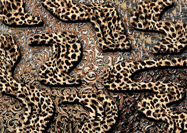 αφηρημένη εξωτική υφή δέρματος λεοπάρδαλης - Φωτογραφία, εικόνα