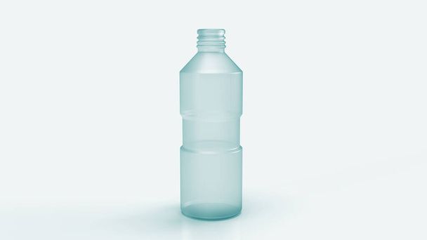 Geri dönüştürülmüş içerik için plastik şişe 3D görüntüleme. - Fotoğraf, Görsel